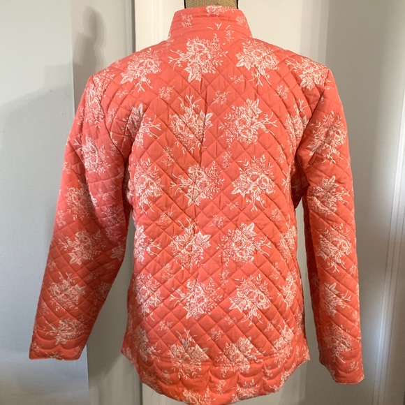 Floral Striped Reversible Quilted Jacket - Picture 7 of 14